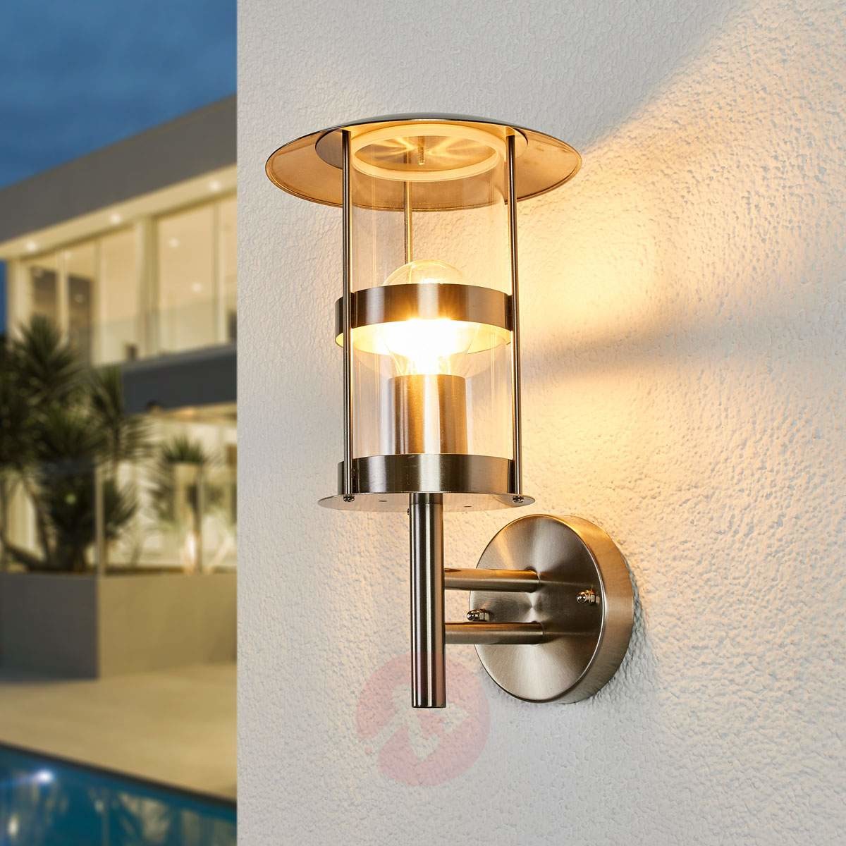 LAMPENWELT.COM Lampa zewnętrzna Noemi ze stali szlachetnej