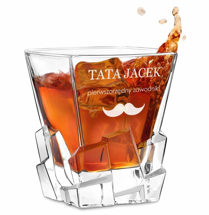 Murrano Szklanka do whisky z grawerem dla taty SZIB-015