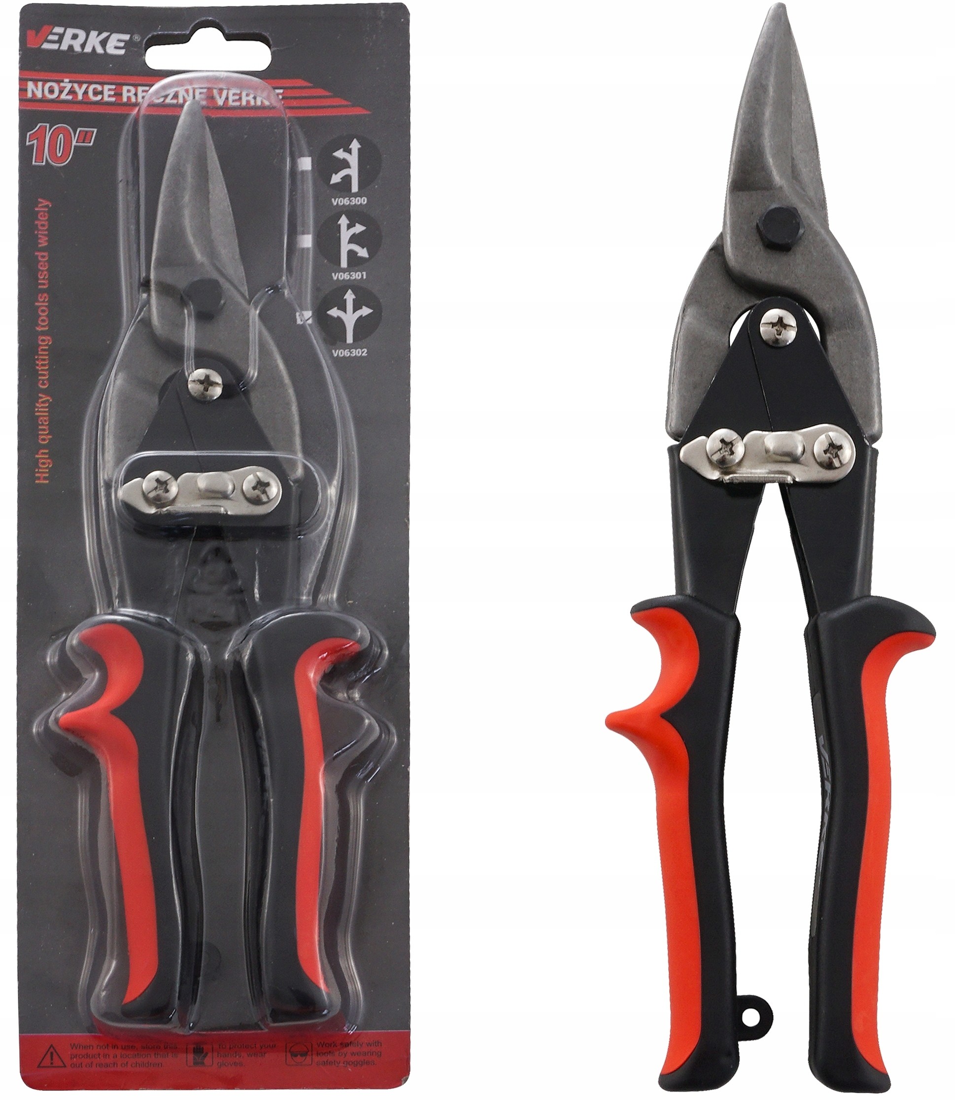 Nożyce Ręczne Do Cięcia Blachy 10' Proste Verke