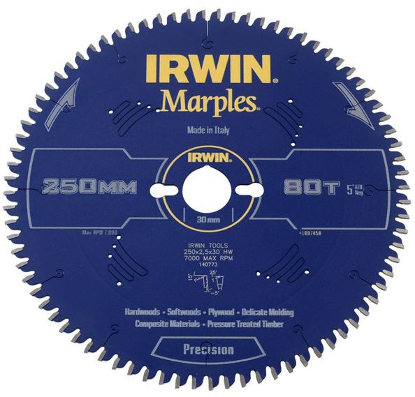 IRWIN MARPLES Tarcza do pilarki tarczowej 250MM/80T M/30 250 mm zęby: 80 szt. MARPLES