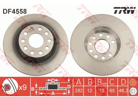 TRW Tarcza hamulcowa DF4558