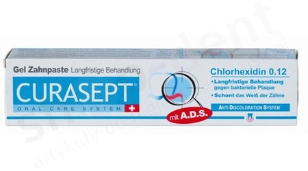 CURASEPT CURASEPT ADS 712 - Pasta do zębów w żelu z chlorheksydyną 0.12% 75ml 0000000388