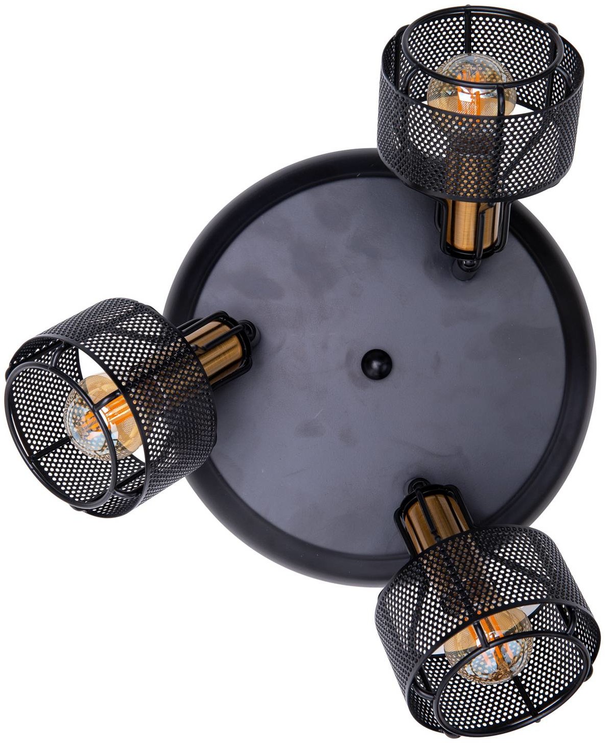 Näve Lampa sufitowa Foro, 3-punktowa, czarna/złota