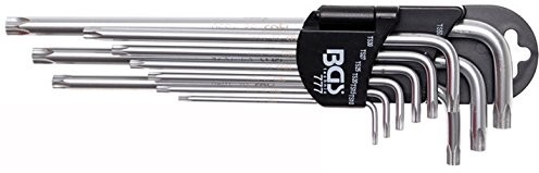 BGS TS-klucz kątowy imbusowy, zestaw 9-częściowy z otworem czołowym, 777 777