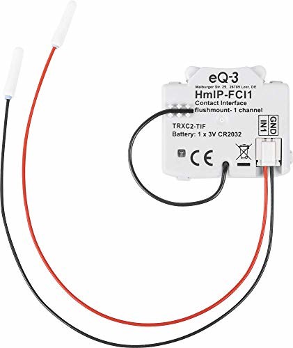 Homematic IP 153489A0 interfejs kontaktowy podtynkowy  pojedynczy interfejs przełącznika, 3 V