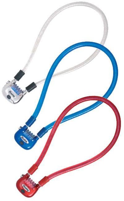 MASTER OCK Zapięcie rowerowe MASTERLOCK QUANTUM 8213 12mm 60cm SZYFR LED podświetlone mix kolorów 3520190929440