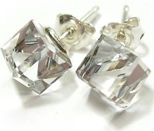 Swarovski Kolczyki Srebro Sztyfty Certyfikat