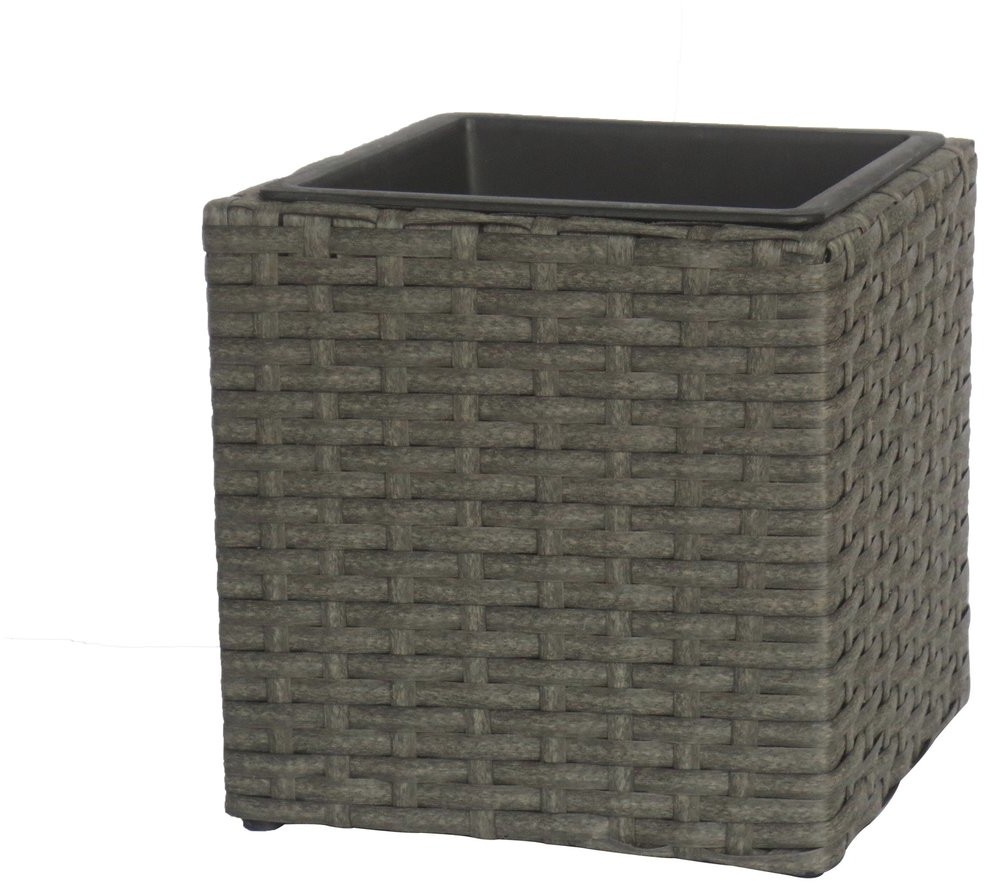 Blumfeldt NAC HAPPY GARDEN technorattan kwadratowa szara 28x28x28cm
