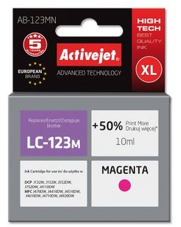 ActiveJet Tusz AB-123MN zamiennik do drukarki Brother LC123 magenta AB-123MN