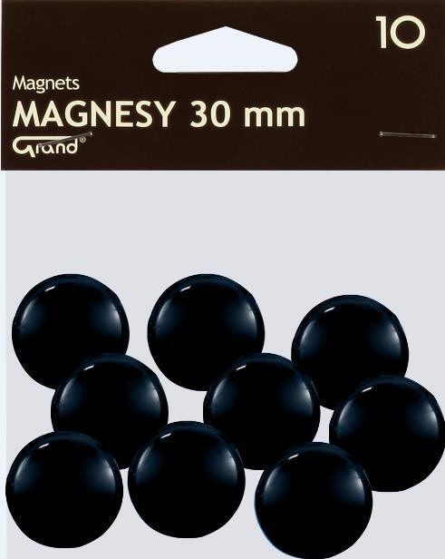 Grand Magnes 30mm czarny 10szt