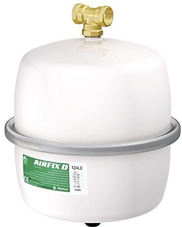Flamco flamco-wemefa zbiornika buforowego airfix D 8 L, 4 Bar, przeznaczony do instalacji wody użytkowej, biały, 14259 14259