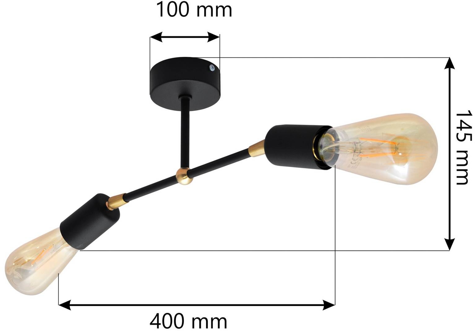 Euluna Lampa sufitowa Rosette, 2-punktowa