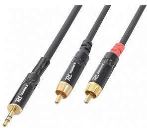 Power Dynamics Cable 3.5 Stereo- 2xRCA Male 6.0m, przejściówka RCA/Jack 177.039