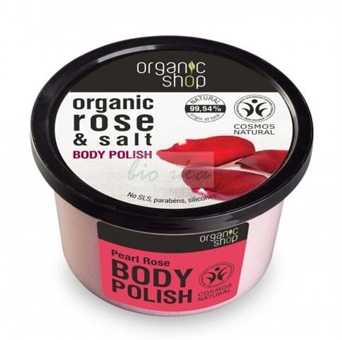Organic Shop Organic Rose & Salt Body Polish pasta do ciała na bazie ekstraktu z róży i naturalnej soli 250ml 42951-uniw
