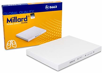 Millard Millard Oryginalny filtr samochodowy do komory pasażera - 1 sztuka 28,2 x 20,5 x 2,5 mm MIMC5663