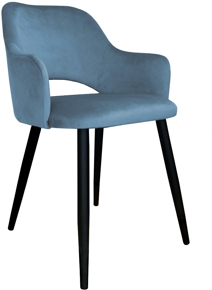 Atos Krzesło NAPO BL VELVET szare tapicerowane do salonu MILANO-BL06