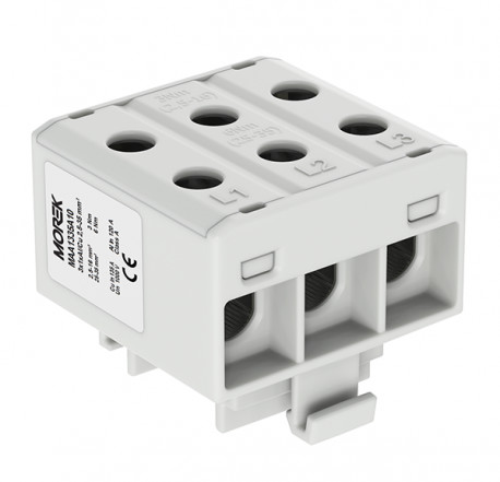 Geberit MOREK szyn. 2,5-35mm2 szara 6otwor 3P MAA1335A10 Morek 4375 MAA1335A10