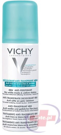 Vichy dezodorant przeciw postaaniu plam na ubraniach atomizer 125ml