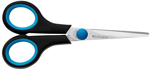 Westcott E-30252 nożyce do 00 Easy Grip Lefty nierdzewny, prosty, asymetryczny, 21 cm/8