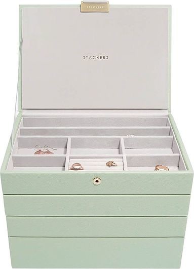 Stackers Szkatułka na biżuterię Stackers poczwórna classic zieleń szałwiowa 74518
