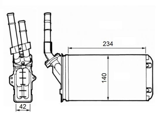 NRF Wymiennik ciepła, ogrzewanie wnętrza 58643