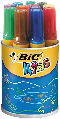 BIC Kids decoral flamastrów, bęben światłoczuły o 12 sztuki 828970-ASS