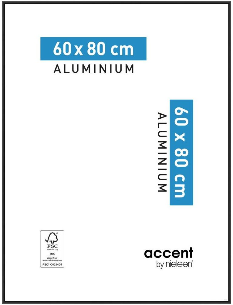 Nielsen Ramka na zdjęcia ACCENT 60 x 80 cm czarna aluminiowa