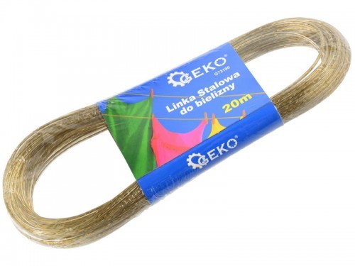 Geko Stalowa linka do bielizny 20m powlekana G73190 G73190