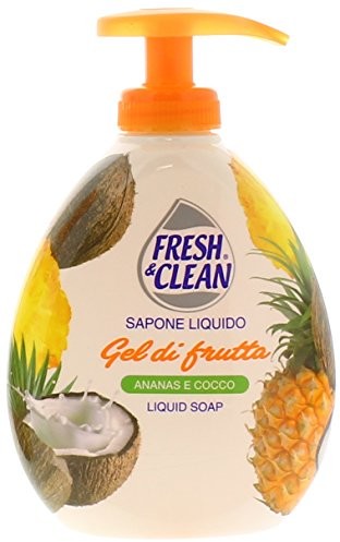 Fresh Clean płynnego mydła/żel włókna kokosowego 300 ml. ananasa seifigen dłoni