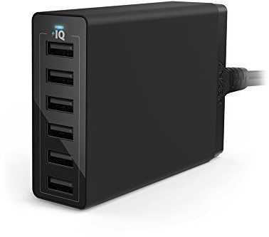 Anker PowerPort 6 60 W 6-Port USB Ladeger$58T, czarny A2123L12