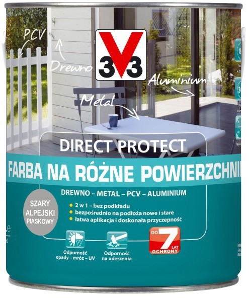 V33 Farba Direct Protect szary alpejski 2 5 l 112686