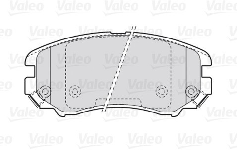 VALEO Zestaw klocków hamulcowych, hamulce tarczowe 301744