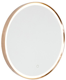 QAZQA Lustro łazienkowe miedziane 50 cm z diodą LED ze ściemniaczem dotykowym - Miral