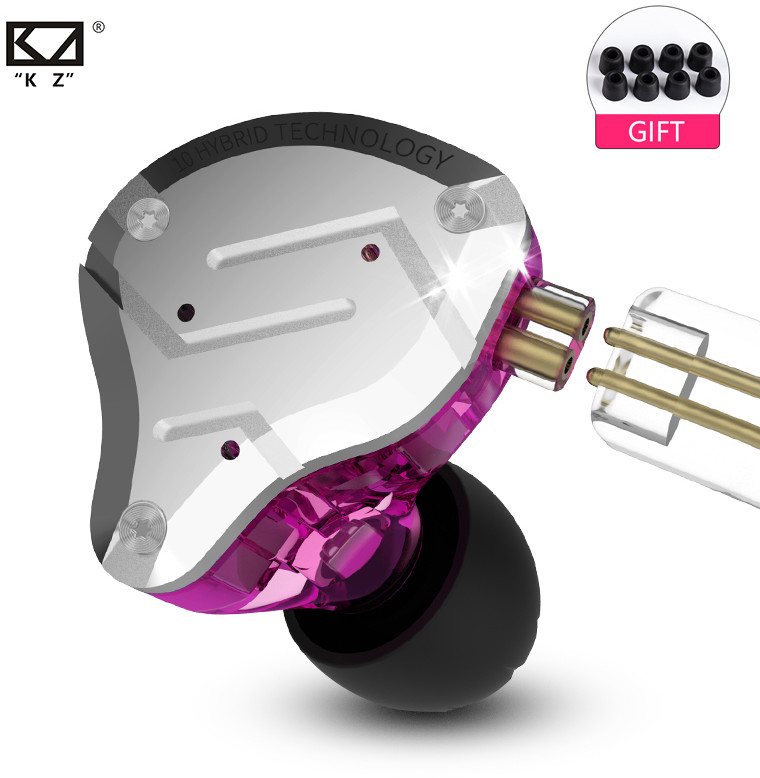 KZ ZS10 PRO 4BA + 1DD hybrydowe słuchawki słuchawki douszne HIFI w uchu Monitor słuchawki douszne