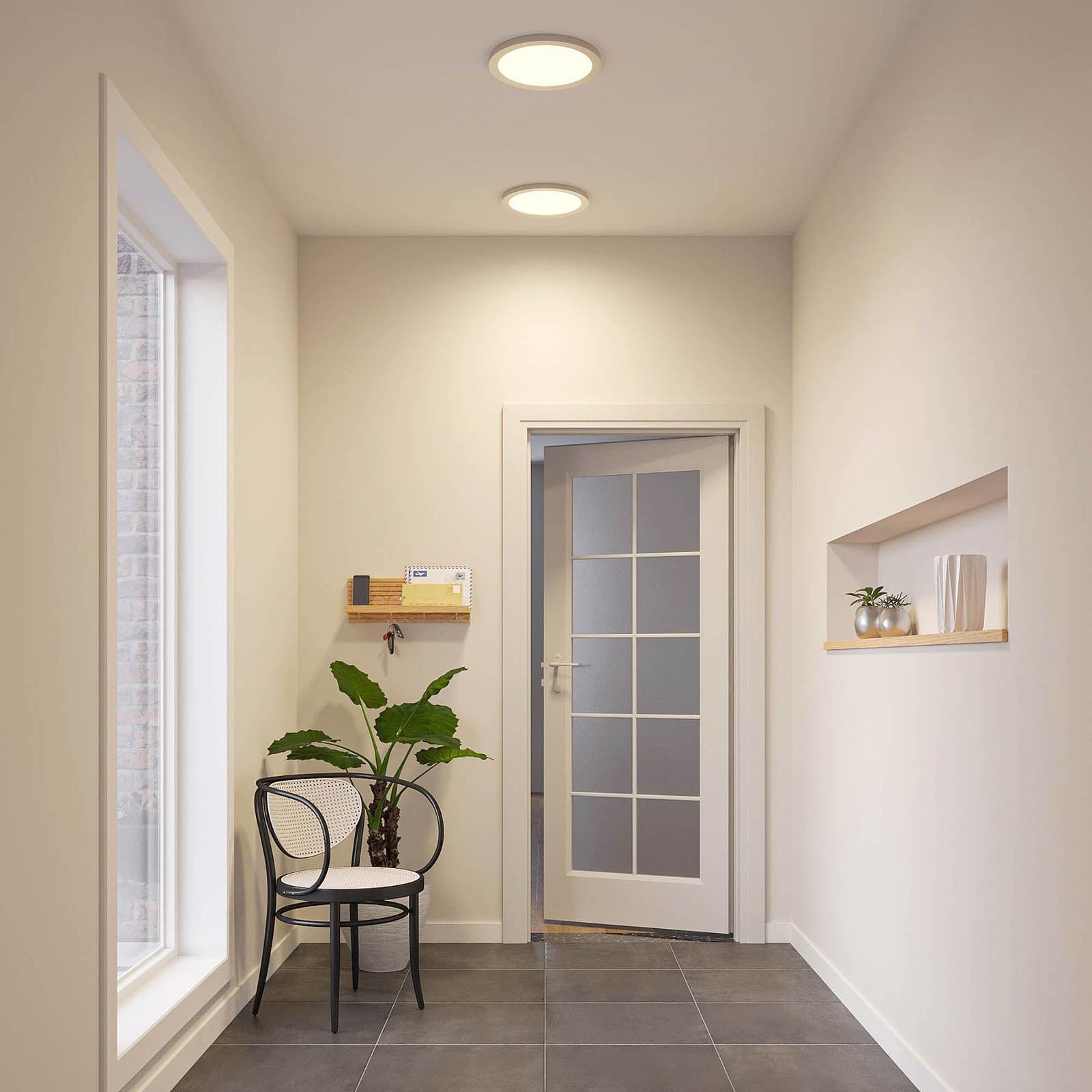 PRIOS Prios Aureka lampa sufitowa LED, zabudowa, 33 cm