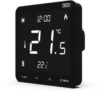 Tech REGULATOR POKOJOWY DWUSTANOWY ST-297 V2 BEZPRZEWODOWY CZARNY