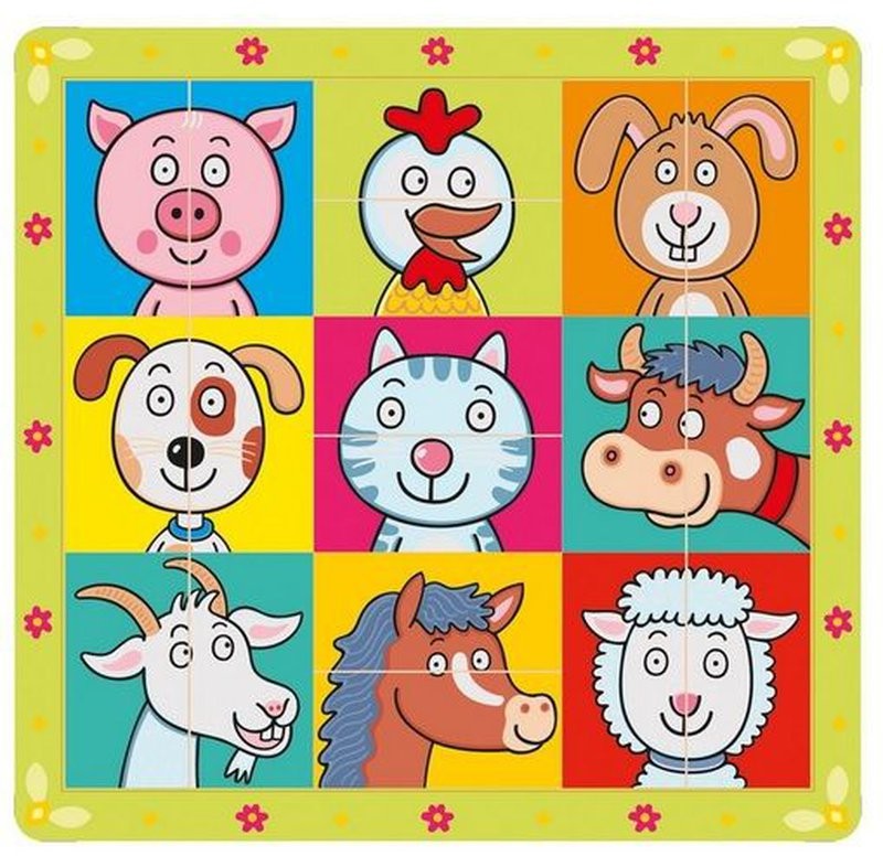 Bino Puzzle układanka głowy zwierzątek