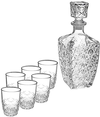 Bormioli Rocco Szklaneczki  7-częściowy likierowych-zestaw ze szkła, przezroczysty, 20,4 x 21,1 x 10,3 cm 8253300