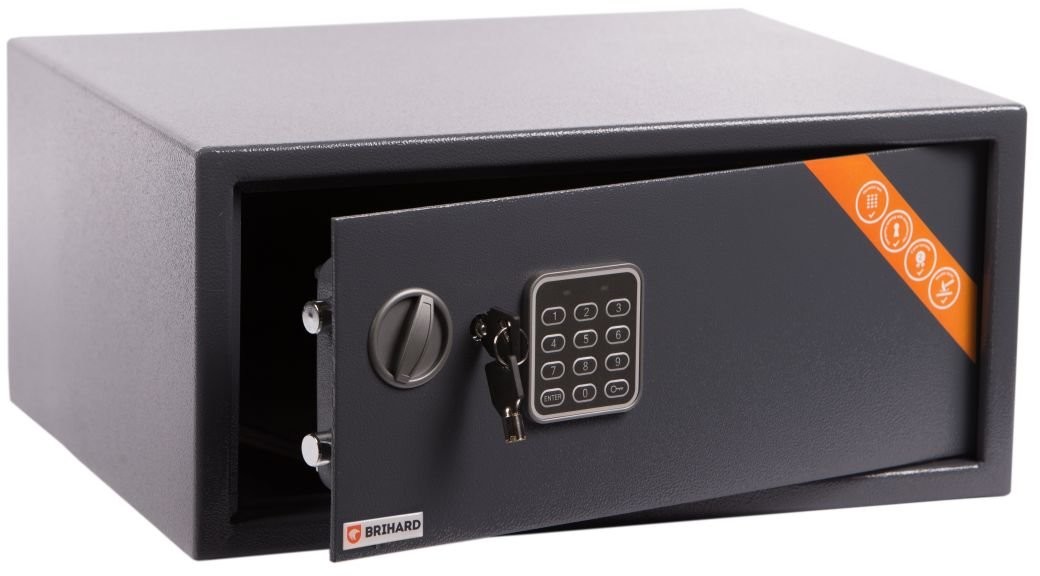 G21 Brihard meblowy z zamkiem elektronicznym BRIHARD Laptop, szary, 27 l