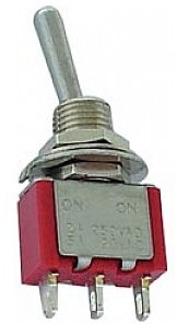 Velleman Przełącznik dźwigniowy VERTICAL TOGGLE SWITCH SPDT ON-ON - PCB TYPE 8013C