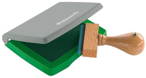 Pelikan 3E poduszeczka do tuszu, nasycona tuszem, 50 x 70 mm, zielony 337717