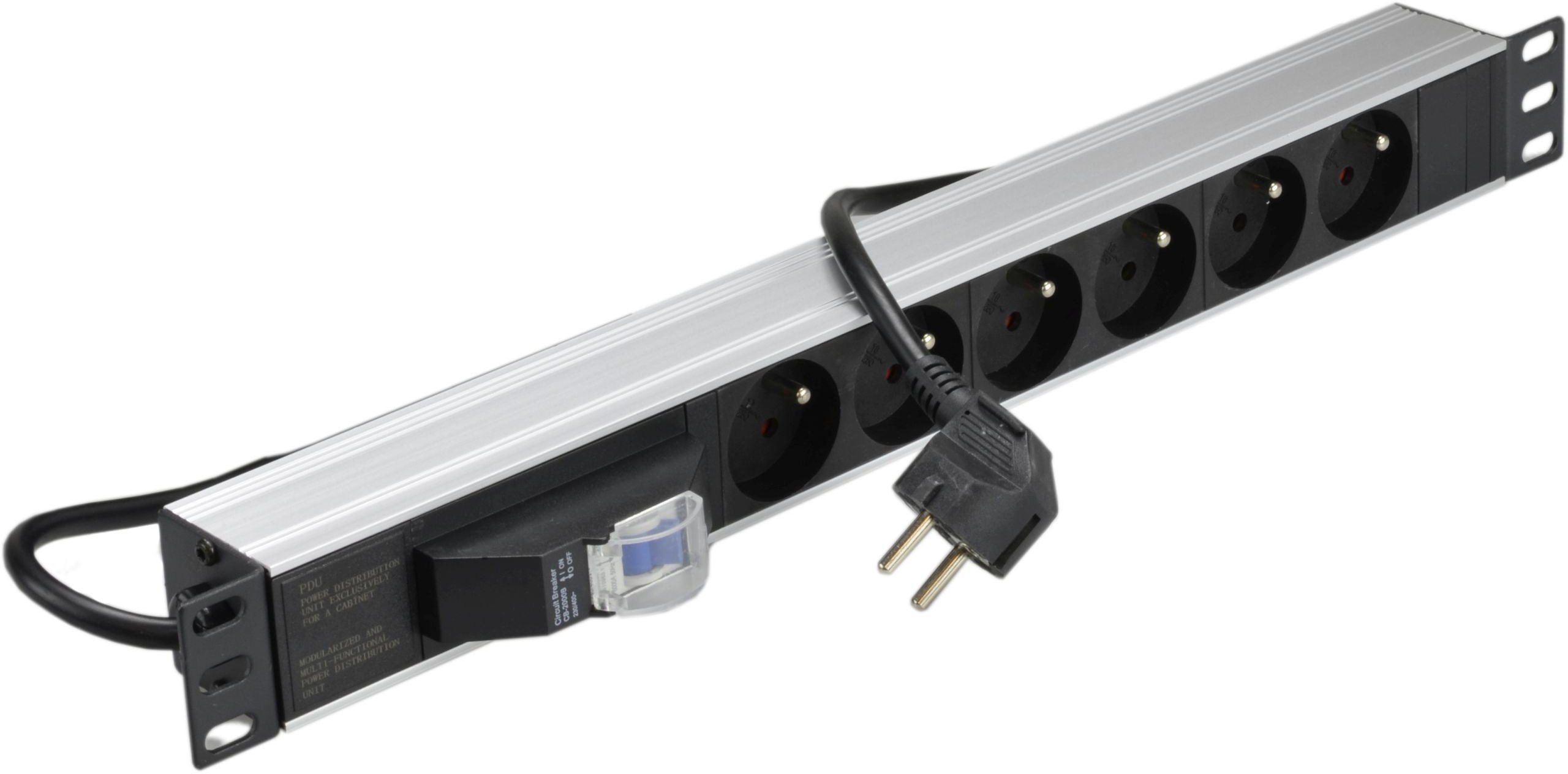 Neku Listwa zasilająca Rack 19'' 6 gn bezpiecznik