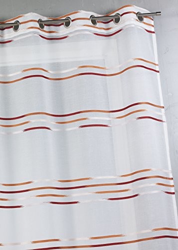 Homemaison Home Maison hm6934302 firanka z cienkimi paskami Terra Muślin, poliester, 140x240 cm HM6934302