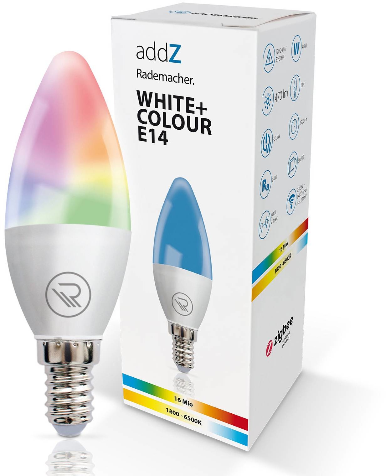 RADEMACHER Rademacher addZ ZigBee E14 4,8W świeca LED RGBW