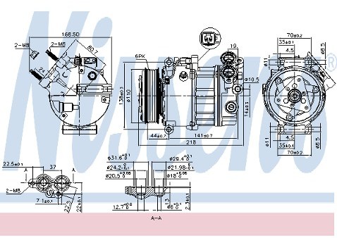 NISSENS Parownik, klimatyzacja 92271