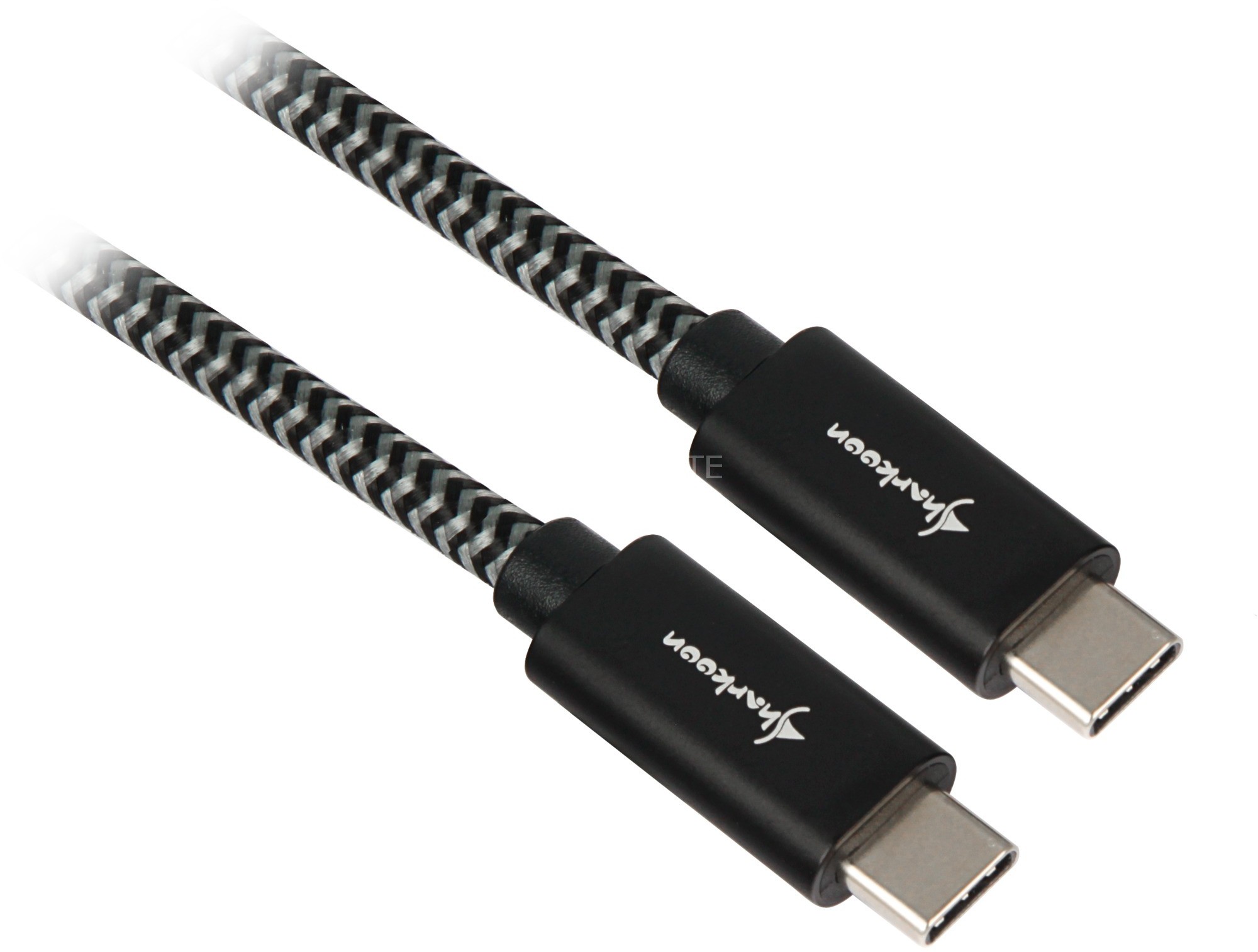Sharkoon USB 3.1 C-C black grey 1.0m Aluminum + Braid