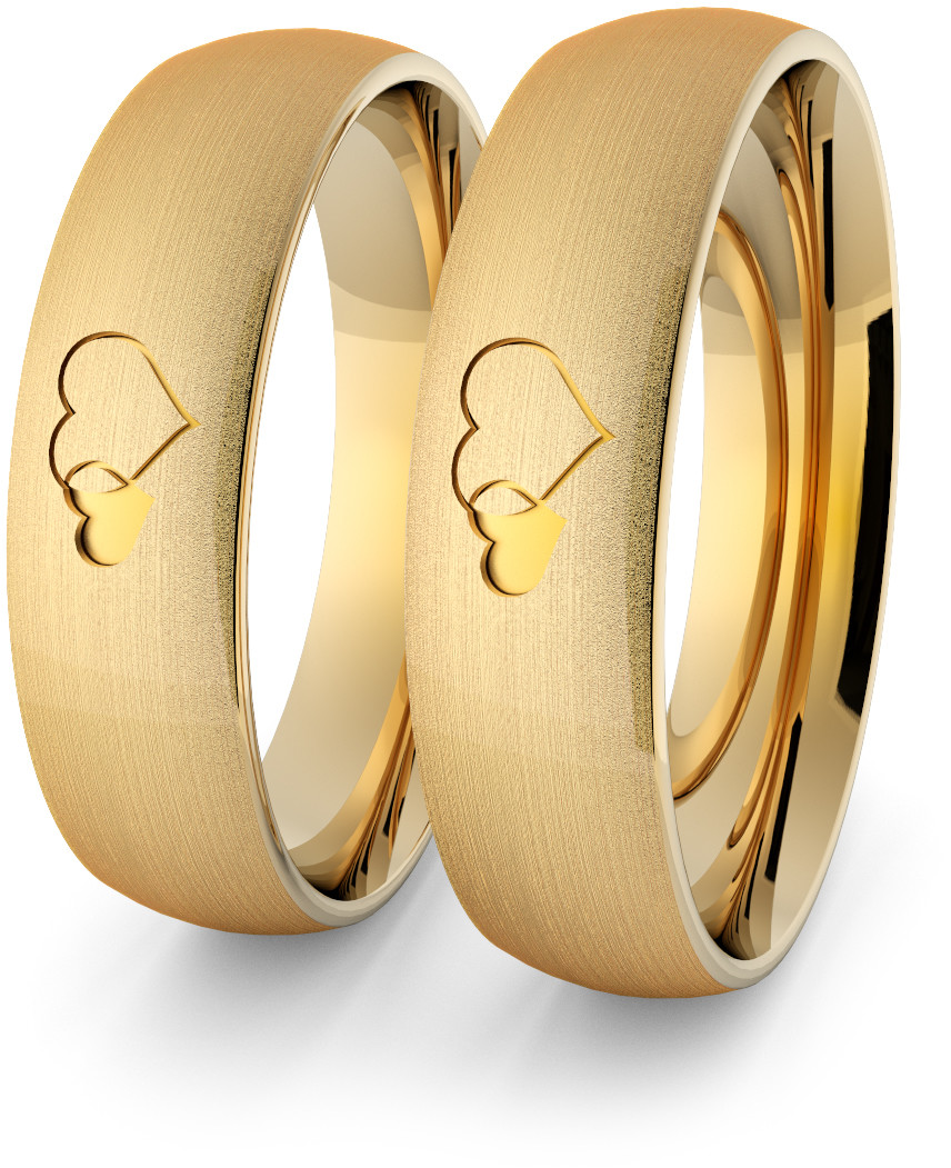Eminence Obrączki ślubne klasyczne 5 mm z splecionymi sercami - 103 Au-classic-5-103