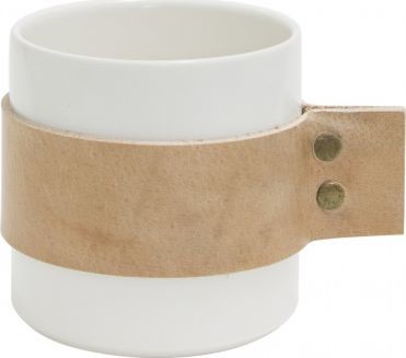 NoName kubek Wrap Me 200 ml 8,5 x 9 cm ceramiczny biały/brązowy twm_547261