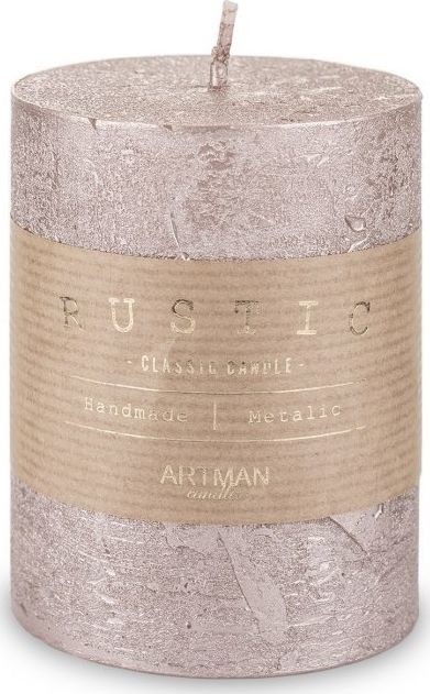 Art Pol Pol Pl Rose Gold Świeca Rustic Metalic Walec Mały 134766