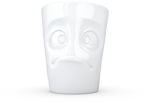 FIFTYEIGHT PRODUCTS Filiżanka z uchem z motywem zdumienia od Fiftyeight, 350 ml / biała T018401